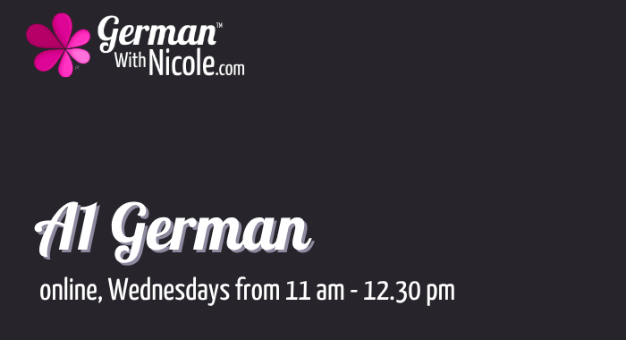 A1 German for beginners Wednesdays live online