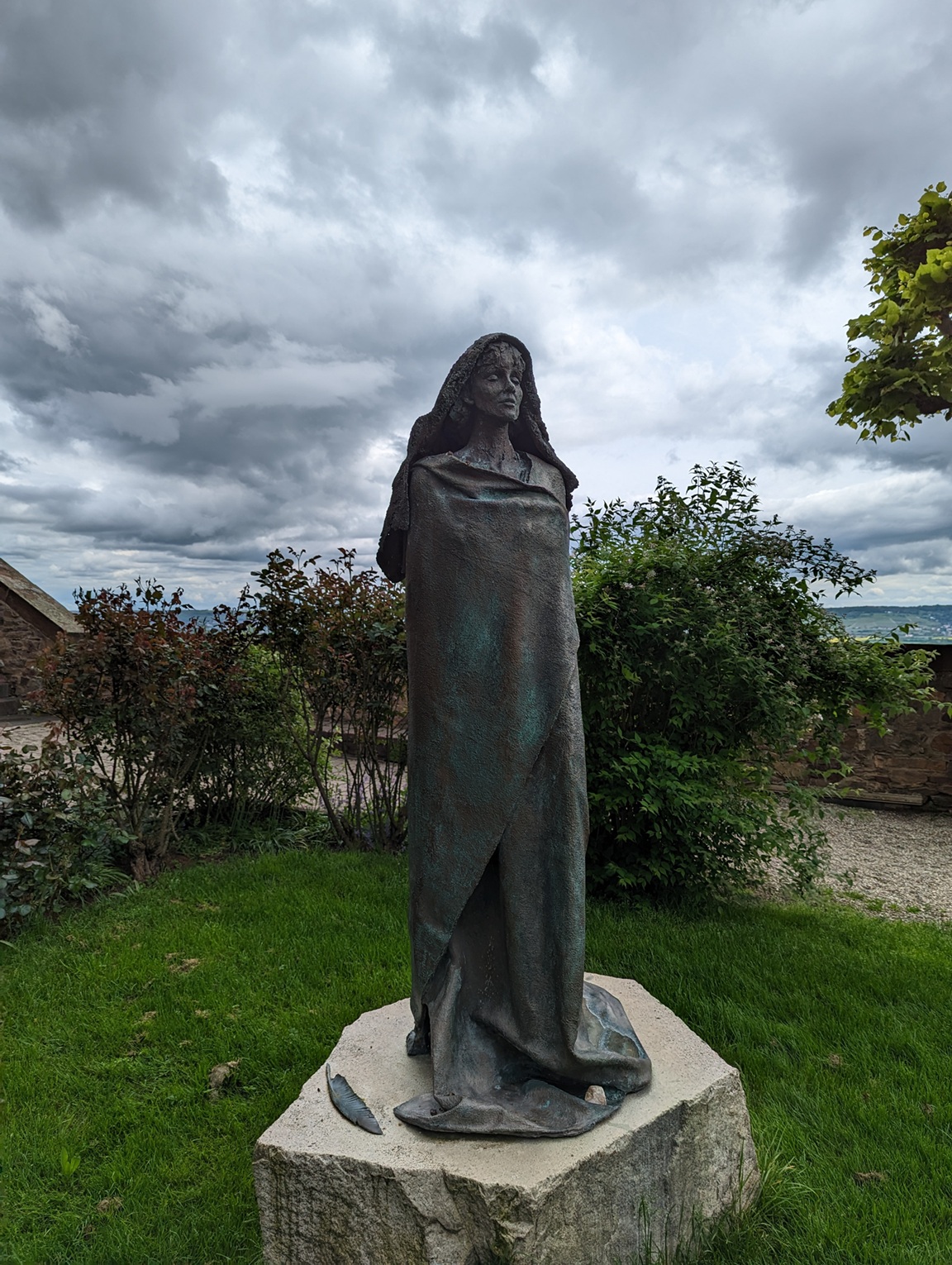 A Statue of Hildegard von Bingen on the Eibingen Grounds